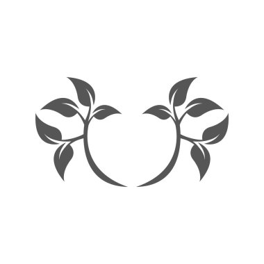 Beyaz arkaplanda çiçek simgesi