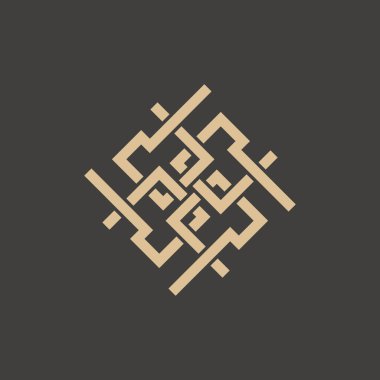 Siyah arkaplanda soyut simge