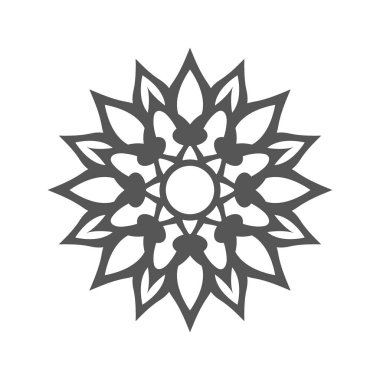 beyaz arkaplanda çiçek simgesi