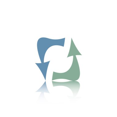 Beyaz arkaplanda ok simgesi