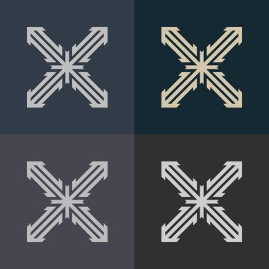 Geometrik logoları olan soyut modern arkaplan