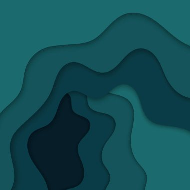 Yeşil dalgalar soyut modern arkaplan