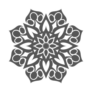 beyaz arkaplanda çiçek simgesi