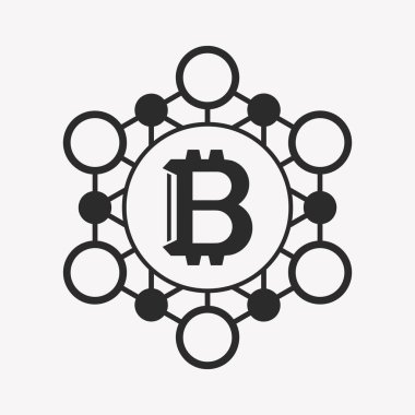Beyaz arkaplanda bitcoin simgesi 