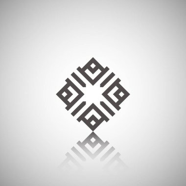 Beyaz arkaplanda Geometrik simge