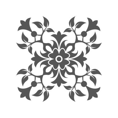 Beyaz arkaplanda çiçek simgesi