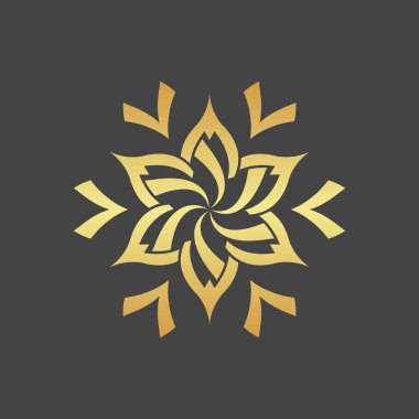 Koyu arkaplanda çiçek simgesi