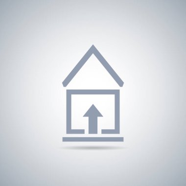 Beyaz arkaplanda ev simgesi