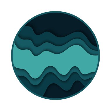 Yeşil dalgalar soyut modern arkaplan 