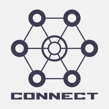 Beyaz arkaplandaki işareti bağla