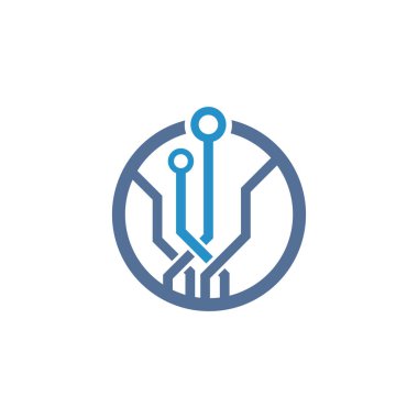 Beyaz arkaplanda teknoloji simgesi