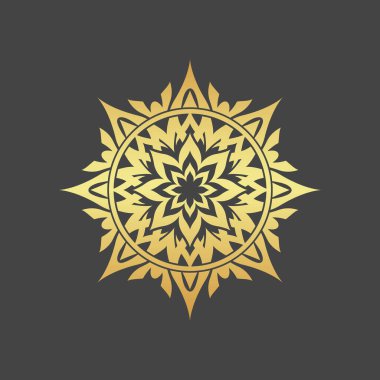 Koyu arkaplanda altın simge