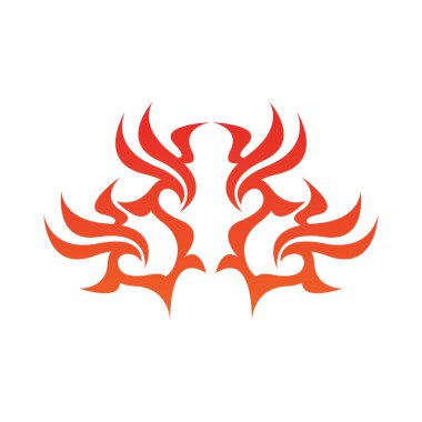 Beyaz arkaplanda kırmızı alev işareti