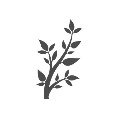 Beyaz arkaplanda ağaç simgesi