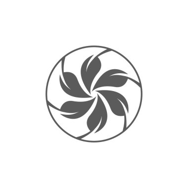 Beyaz arkaplanda çiçek simgesi