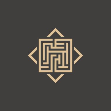 Siyah arkaplanda soyut simge