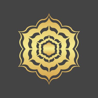 Koyu arkaplanda altın simge