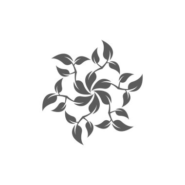 Beyaz arkaplanda çiçek simgesi