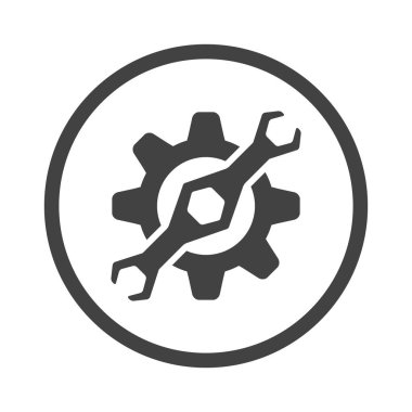 beyaz arkaplanda dişli simgesi