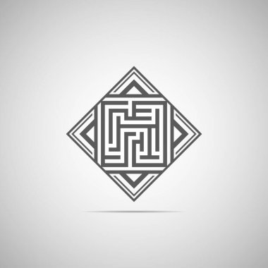 Beyaz arkaplanda Geometrik simge