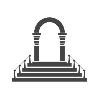 Beyaz arkaplanda kemer simgesi