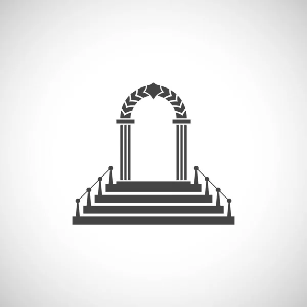 Icône Arche Sur Fond Blanc — Image vectorielle