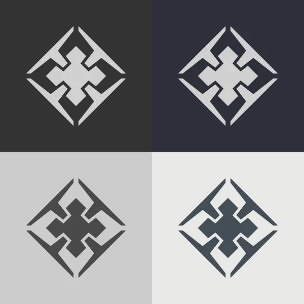 Geometrische Icon Set Vektor Illustration — Stockvektor