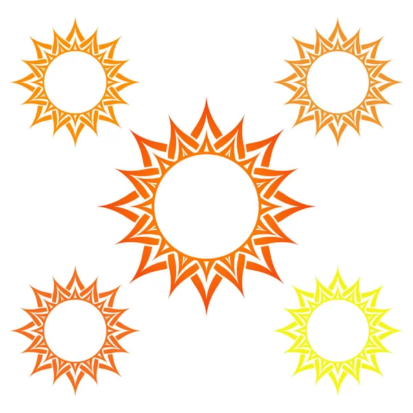Sun Icon Icon Abstract Modern Background — Stock Vector