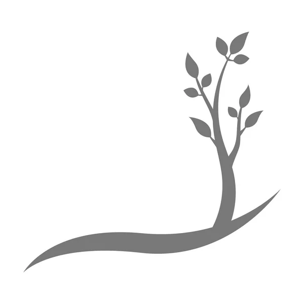 Ikona Stromu Bílém Pozadí — Stockový vektor