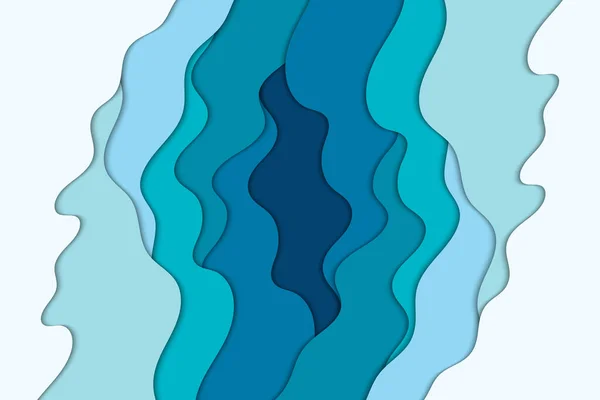 Сині Хвилі Абстрактний Сучасний Фон — стоковий вектор