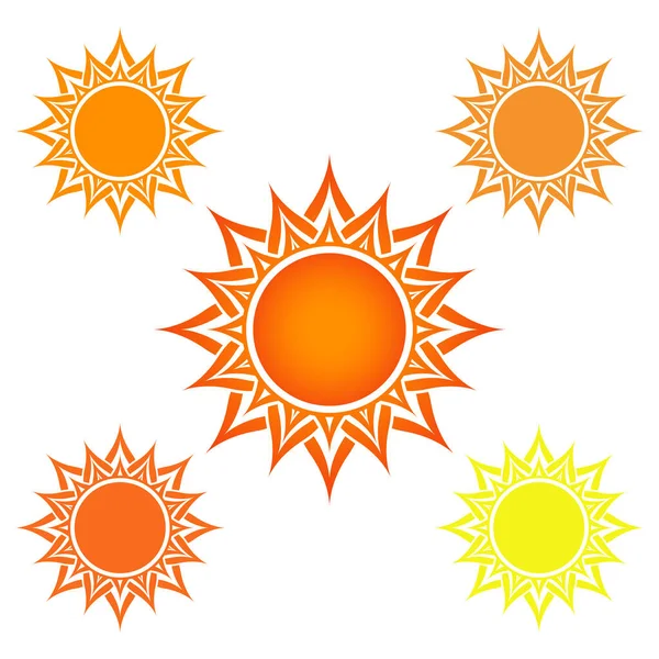 抽象现代背景下的太阳图标 — 图库矢量图片