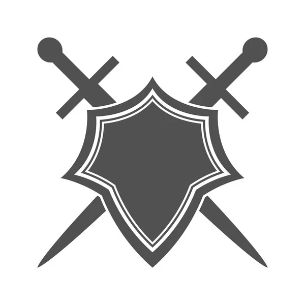 Icono Guardia Sobre Fondo Blanco — Vector de stock