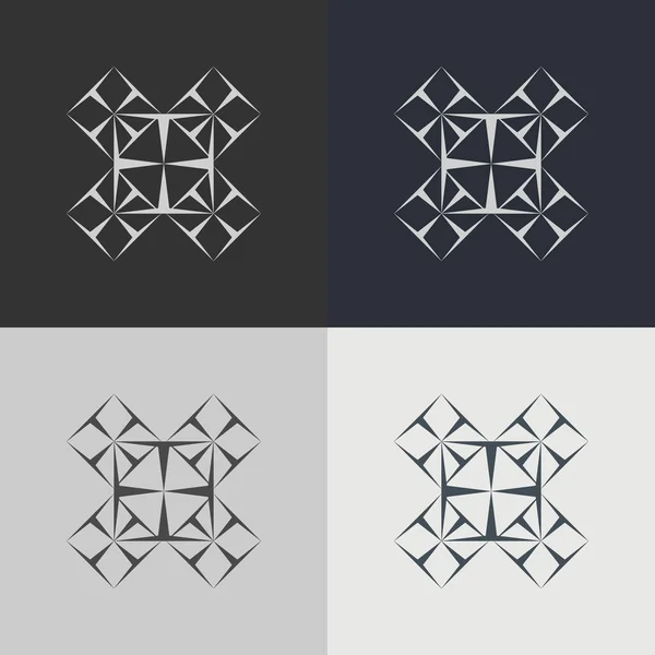 Illustration Vectorielle Jeu Icônes Géométriques — Image vectorielle