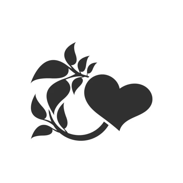 Coeur Signe Sur Fond Blanc — Image vectorielle