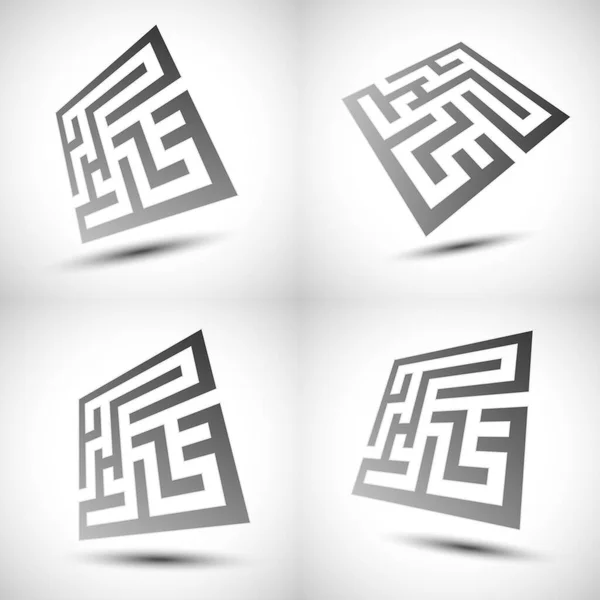 Set Von Geometrischen Symbolen Abstrakten Modernen Hintergrund — Stockvektor