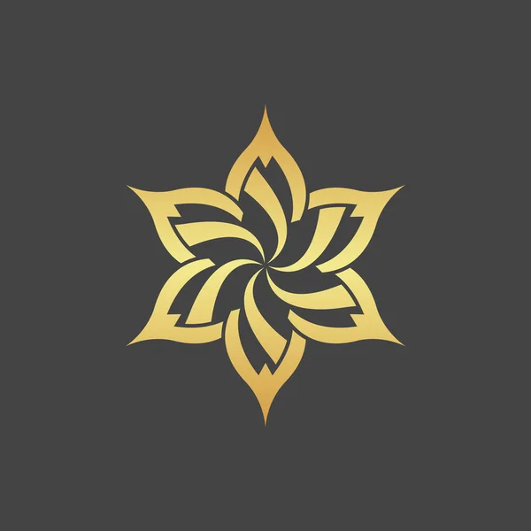 Ikona Kwiatowa Ciemnym Tle — Wektor stockowy