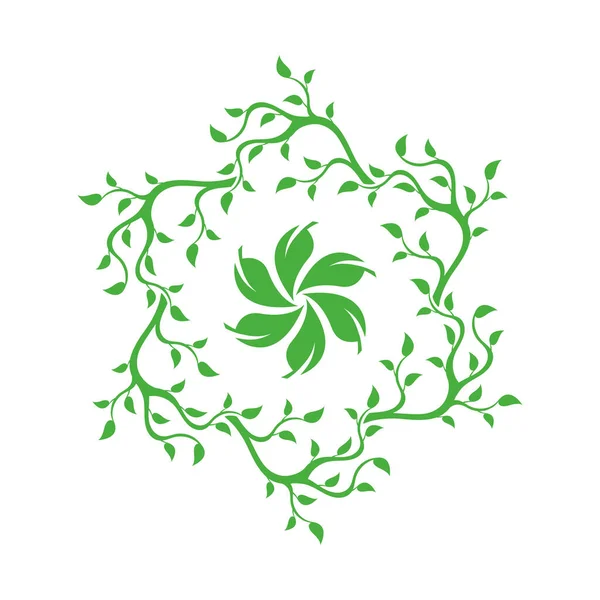 Зеленый Цветочный Абстрактный Современный Фон — стоковый вектор
