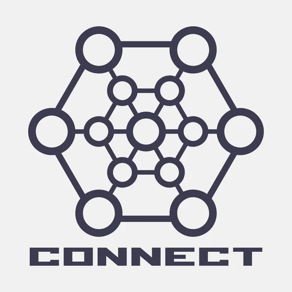 Connect Zeichen Auf Weißem Hintergrund — Stockvektor