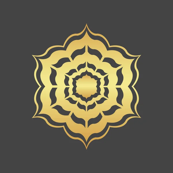 Goldenes Symbol Auf Dunklem Hintergrund — Stockvektor