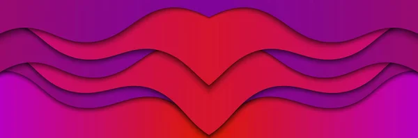 Ondes Rouges Abstrait Fond Moderne — Image vectorielle