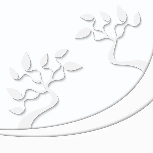 Białe Drzewo Eko Ikona — Wektor stockowy