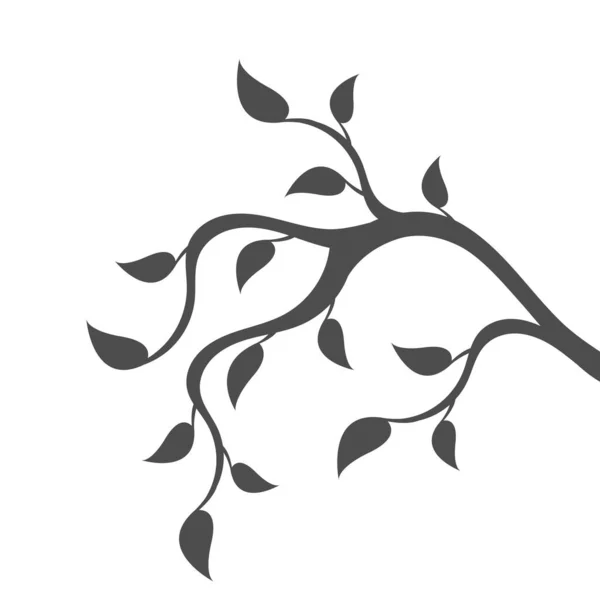 Icône Florale Sur Fond Blanc — Image vectorielle