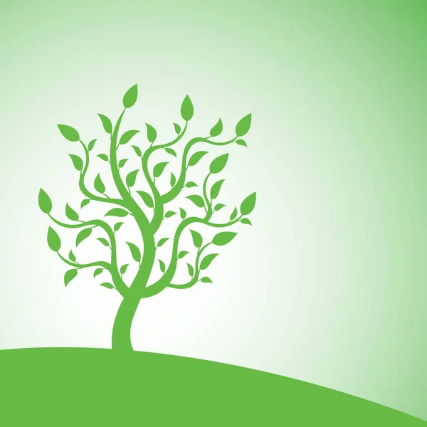 Green Tree Icon Illustration — Stock Vector