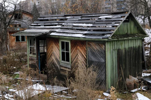 Gammalt Trähus Staden — Stockfoto