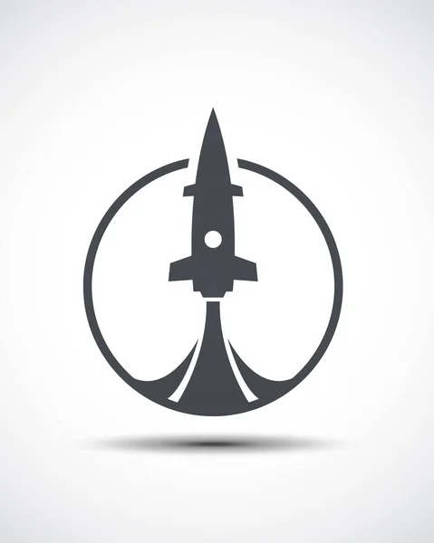 Икона Ракеты Абстрактном Современном Фоне — стоковое фото
