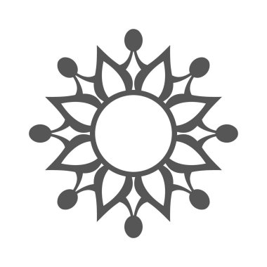 beyaz arkaplanda çiçek simgesi