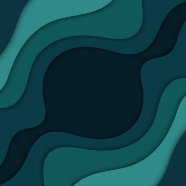 Yeşil dalgalı soyut modern arkaplan