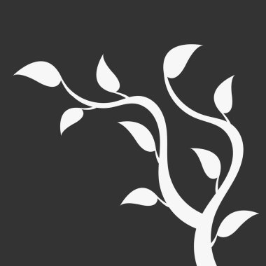 Siyah arkaplanda ağaç dalları