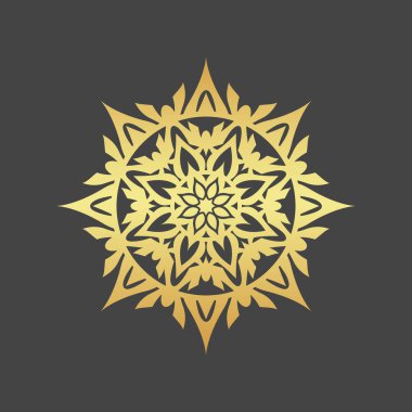 Koyu arkaplanda altın simge