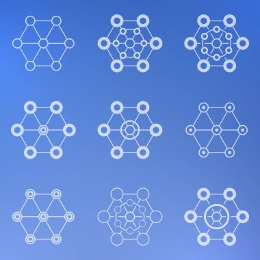 Mavi arkaplanda teknoloji simgesi belirlendi